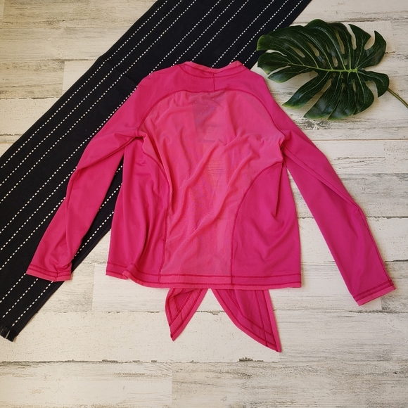 Title Nine| Waterfall Open Front Athletic Cardigan Pink Size Small - Picture 4 of 6